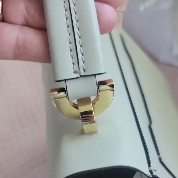 Zac Posen Mint Top-Handle Satchel Handbag with Gold Hardware - Picture 13 of 16